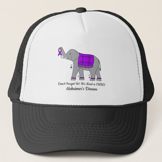 Alzheimer Elephant of Awareness and Hope Trucker Pet (Voorkant)