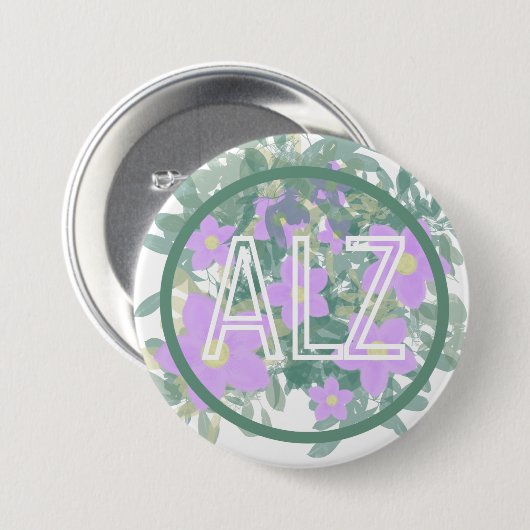 Alzheimer- en dementiebewustzijn ronde button 7,6 cm (Voorkant /achterkant)
