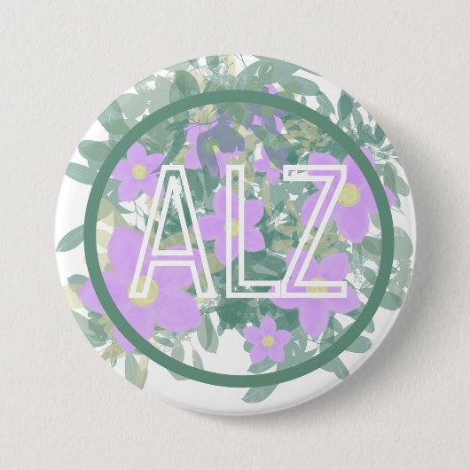 Alzheimer- en dementiebewustzijn ronde button 7,6 cm (Voorkant)