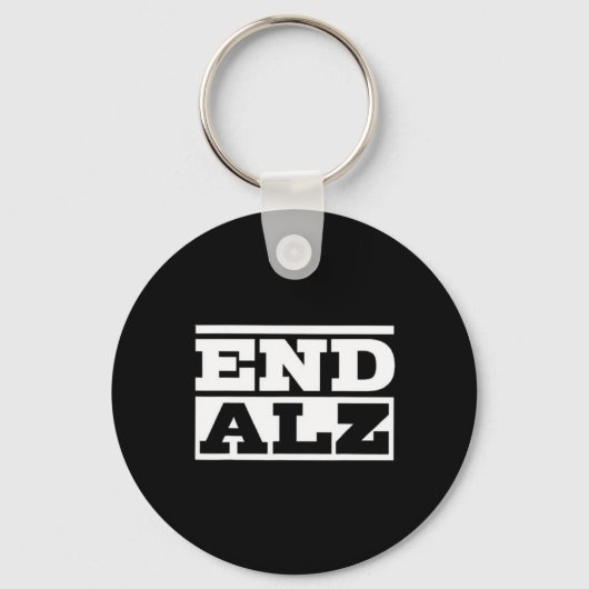 Alzheimer Heimer's Brain Awareness Maand Ondersteu Sleutelhanger (Voorkant)