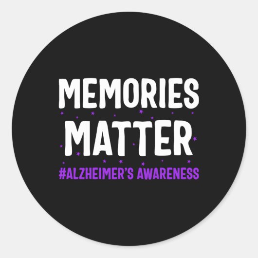 Alzheimer Herinneringen Matter Alzheimers Awarenes Ronde Sticker (Voorkant)