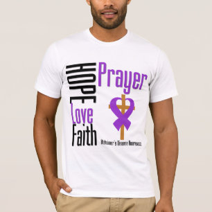Alzheimer Hope Love Faith Prayer T-shirt