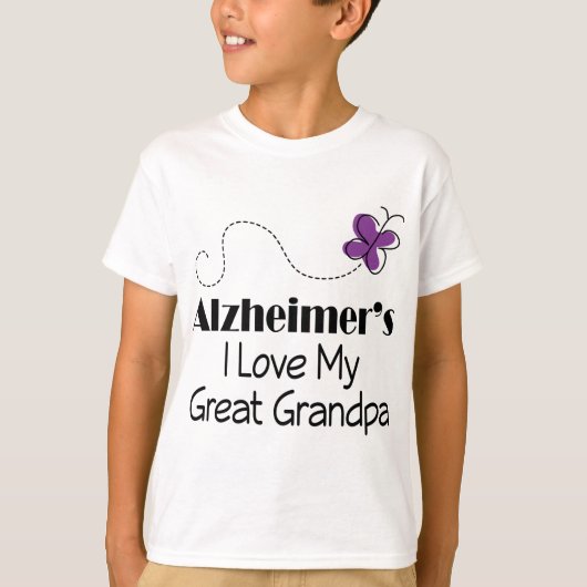 Alzheimer Ik hou van mijn grote opa T-shirt (Voorkant)