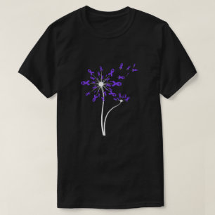 Alzheimer Lupus Epilepsy Awareness Dandelion Pur T-shirt