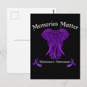 Alzheimer Ondersteuning Herinneringen Olifant Briefkaart (Voorkant / Achterkant)