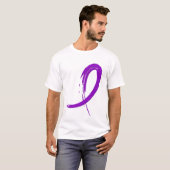 Alzheimer Paars Ribbon A4 T-shirt (Voorkant volledig)