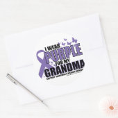 Alzheimer Paars voor GRANDMA Ronde Sticker (Envelop)