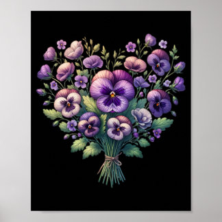 Alzheimer Paarse Bloemen Pansy Dementie Alzheimer& Poster