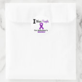 Alzheimer Paarse Ribbon Awareness Ronde Sticker (Tas)
