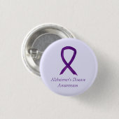 Alzheimer Paarse Ribbon Custom Art Pins Ronde Button 3,2 Cm (Voorkant /achterkant)