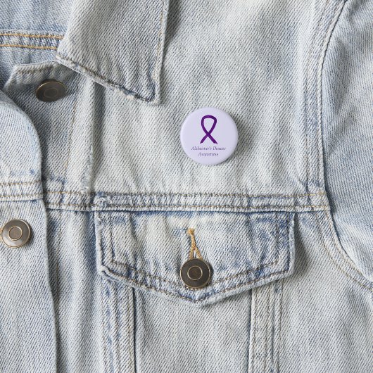 Alzheimer Paarse Ribbon Custom Art Pins Ronde Button 3,2 Cm (In situ)