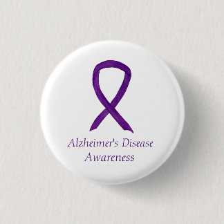 Alzheimer Paarse Ribbon Custom Art Pins Ronde Button 3,2 Cm