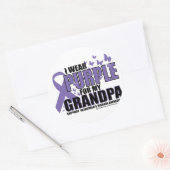 Alzheimer: Paarse voor OPA Ronde Sticker (Envelop)