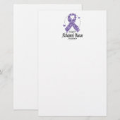 Alzheimer Ribbon of Butterflies Briefpapier (Voorkant / Achterkant)