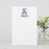 Alzheimer Ribbon of Butterflies Briefpapier (Staand voorkant)