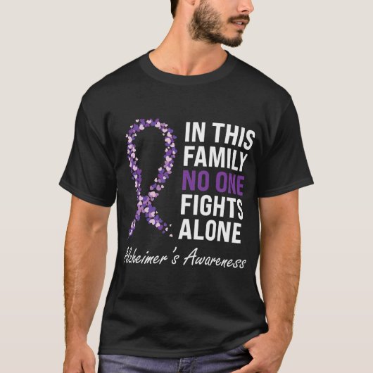 Alzheimer_s Awareness Paars Ribbon Dementia Mam D T-shirt (Voorkant)