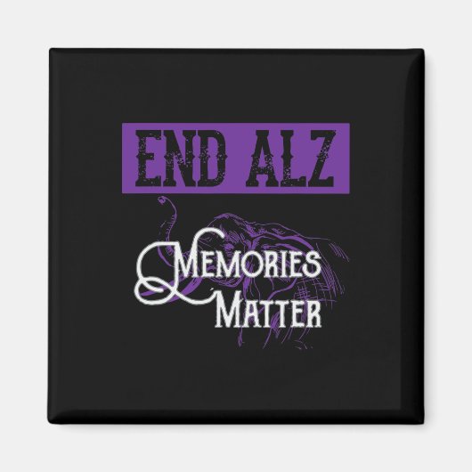 Alzheimer - Schattigee Heimer Awareness Graphic Magneet (Voorkant)