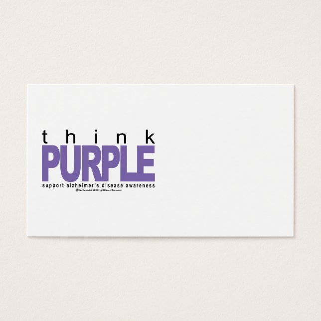 Alzheimer THINK Paars Visitekaartjes (Voorkant)