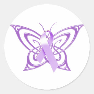 Alzheimer vlinder ronde sticker