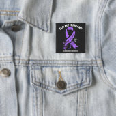 Alzheimer - Voor mijn man Vierkante Button 5,1 Cm (In situ)