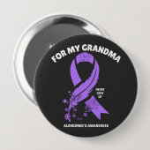 Alzheimer - Voor mijn oma Ronde Button 4,0 Cm (Voorkant /achterkant)
