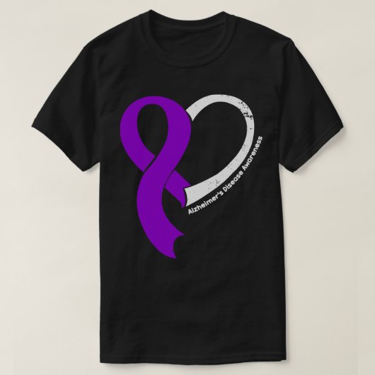 Alzheimer Ziekte Bewustzijn Mensen Liefde Hart Rib T-shirt (Design voorkant)