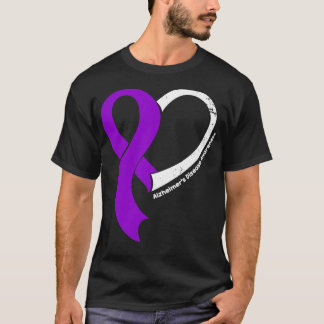 Alzheimer Ziekte Bewustzijn Mensen Liefde Hart Rib T-shirt