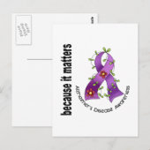 Alzheimer Ziekte Bloed Lint 3 Briefkaart (Voorkant / Achterkant)