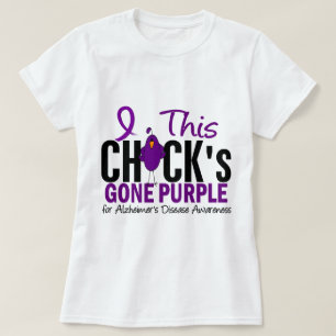 Alzheimer Ziekte Chick Gone Paars T-shirt