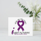 Alzheimer Ziekte Ik steun mijn man Briefkaart (Staand voorkant)