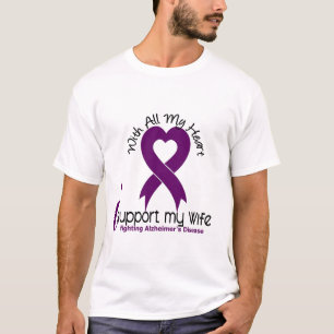 Alzheimer Ziekte Ik steun mijn vrouw T-shirt
