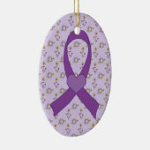 Alzheimer Ziekte Paarse Ribbon Gift Keramisch Ornament (Rechts)