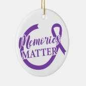 Alzheimerbewustzijn Herinneringen Tellen Keramisch Ornament (Rechts)