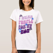 Alzheimerbewustzijn, ik draag paarse voor mijn moe t-shirt (Voorkant)