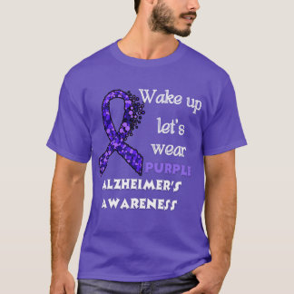 Alzheimerbewustzijn Paarse T-shirt