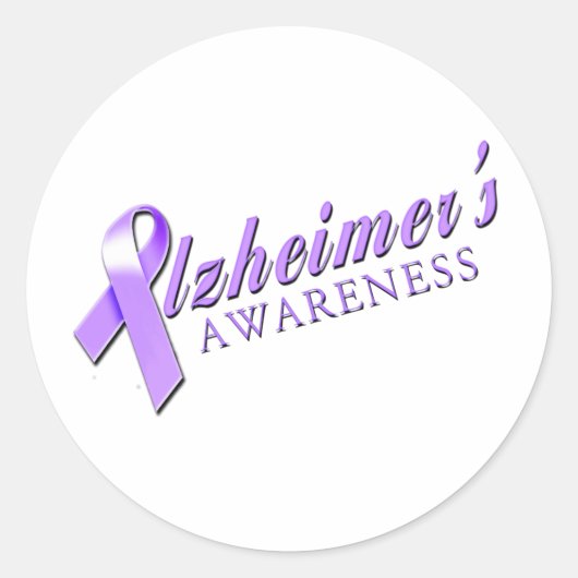 Alzheimerbewustzijn Ronde Sticker (Voorkant)