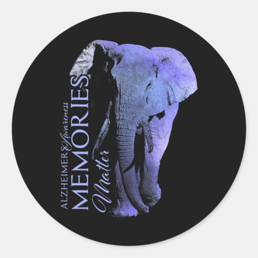 Alzheimerheimers en bewustmaking ronde sticker (Voorkant)