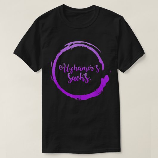 Alzheimer's Awareness Alzheimer's Sucks, Dementia T-shirt (Design voorkant)