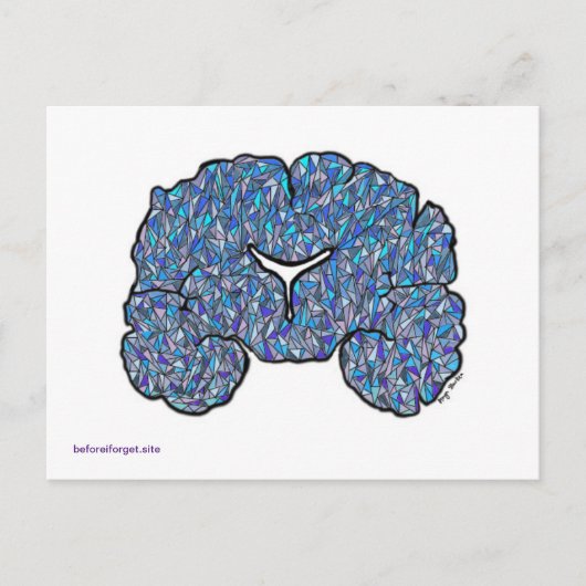 Alzheimer's Awareness Briefkaart - Blue (Voorkant)