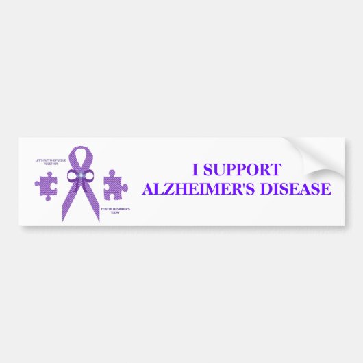ALzheimer's Awareness Bumpersticker (Voorkant)