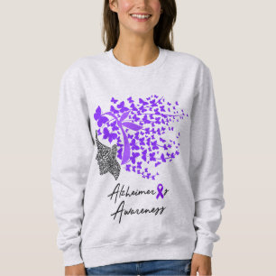 Alzheimer's Awareness Butterfly Swirl & Word Art Trui