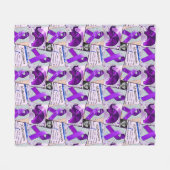 Alzheimer's Awareness Collage Fleece Deken (Voorkant (Horizontaal))