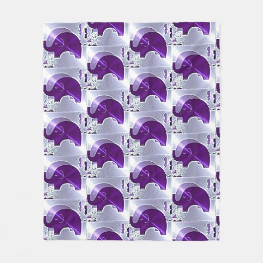 Alzheimer's Awareness Elephants Fleece Deken (Voorkant)
