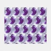 Alzheimer's Awareness Elephants Fleece Deken (Voorkant (Horizontaal))