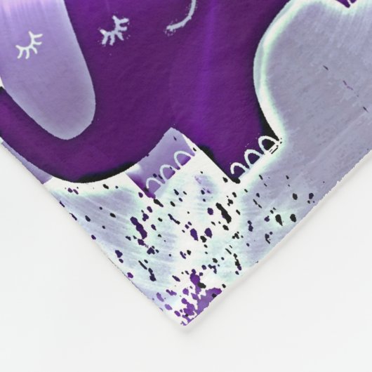 Alzheimer's Awareness Elephants Fleece Deken (Hoek)