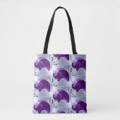 Alzheimer's Awareness Elephants Tote Bag (Voorkant)