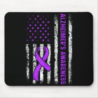 Alzheimer's awareness fight american usa flag muismat