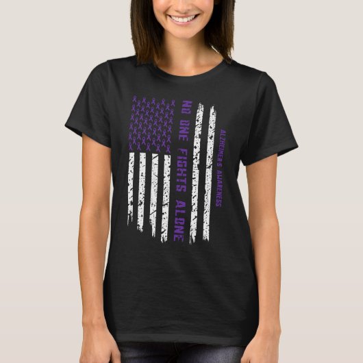Alzheimer's awareness flag t-shirt (Voorkant)