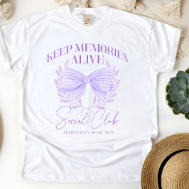 Alzheimer's Awareness gift, paarse lint ondersteun T-shirt