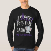 Alzheimer's Awareness I Fight Baba Alzheimer's Ele T-shirt (Voorkant)